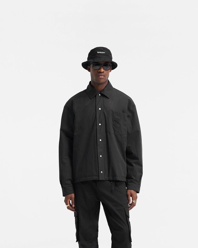 Pánské Košile Represent Mascot Černé | CZ-XZJLA8027