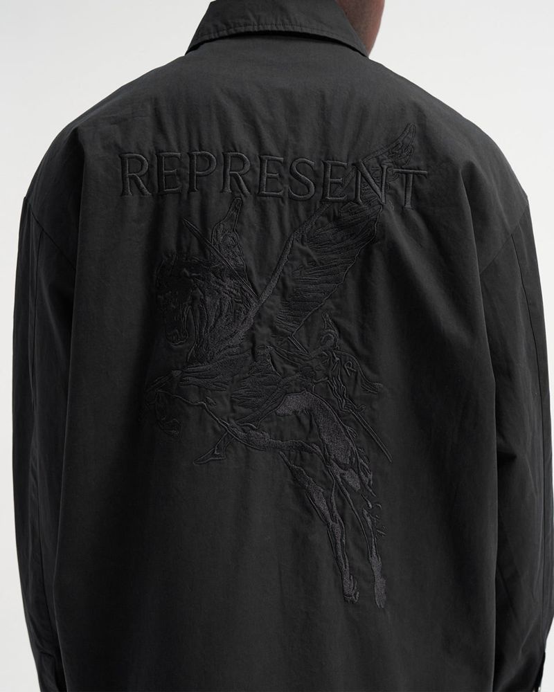 Pánské Košile Represent Mascot Černé | CZ-XZJLA8027