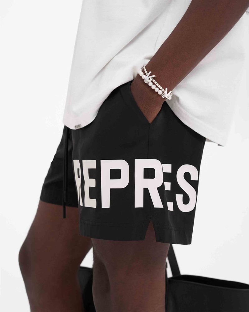 Pánské Koupací Šortky Represent Ss23 Černé | CZ-QYSTP8245