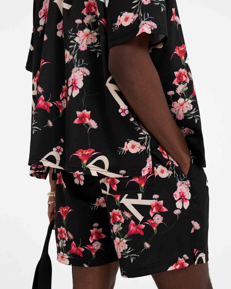 Pánské Kraťasy Represent Floral Černé | CZ-YOIKU2597