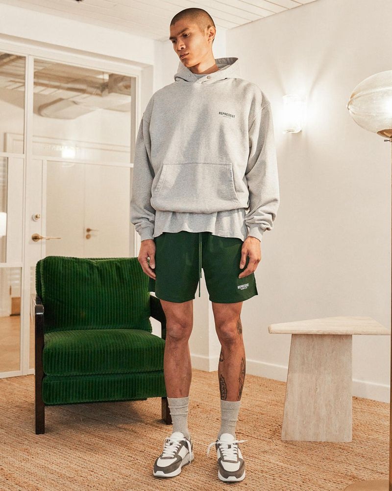 Pánské Kraťasy Represent Owners Club Mesh Zelene | CZ-GDIUP3280