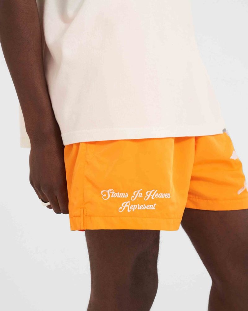 Pánské Kraťasy Represent Storms In Heaven Oranžové | CZ-BSTYU3572