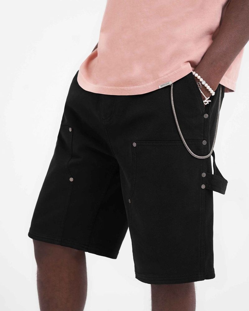 Pánské Kraťasy Represent Utility Shorts Černé | CZ-EXKDI5623