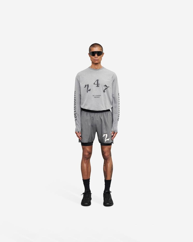 Pánské Kraťasy Represent Vintage 247 2 In 1 Šedé | CZ-JNLOP3068