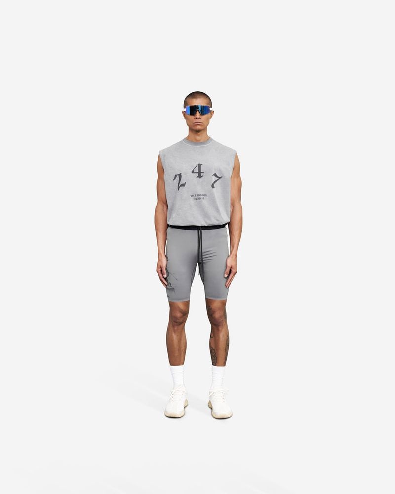 Pánské Kraťasy Represent Vintage 247 Legging Šedé | CZ-YKGNZ5934