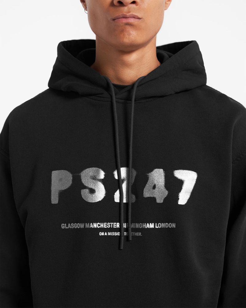 Pánské Mikina s Kapucí Represent 247 X Puresport Oversized Černé | CZ-NYOPQ5379