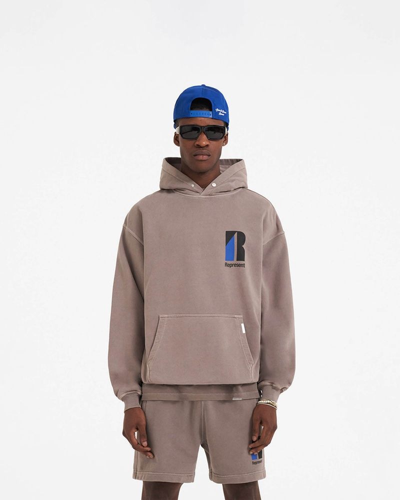 Pánské Mikina s Kapucí Represent Decade Of Speed Taupe | CZ-HDQOL4256