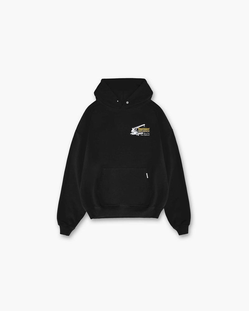 Pánské Mikina s Kapucí Represent Design & Construction Černé | CZ-UPZXG4125