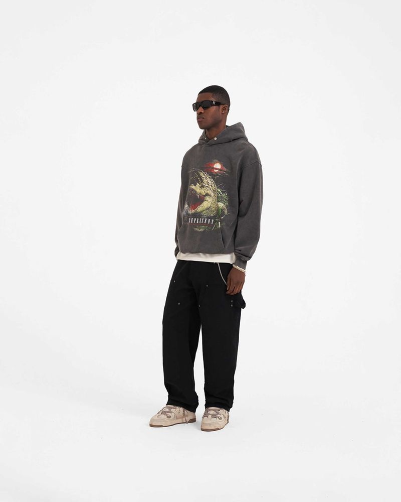Pánské Mikina s Kapucí Represent Destructive Appetite Šedé | CZ-NQFIK4729