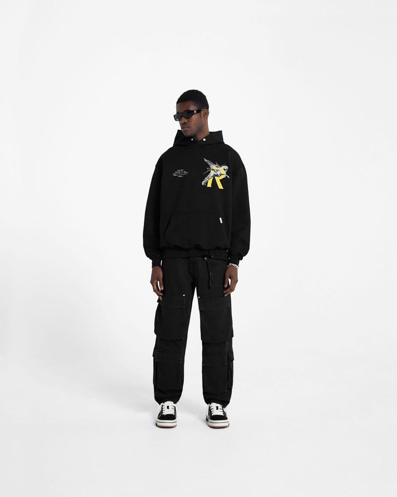 Pánské Mikina s Kapucí Represent Giants Černé | CZ-WQLUA2435