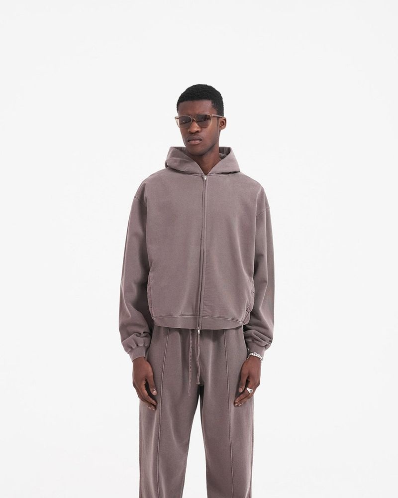 Pánské Mikina s Kapucí Represent Initial Zip Taupe | CZ-WEPRB1936