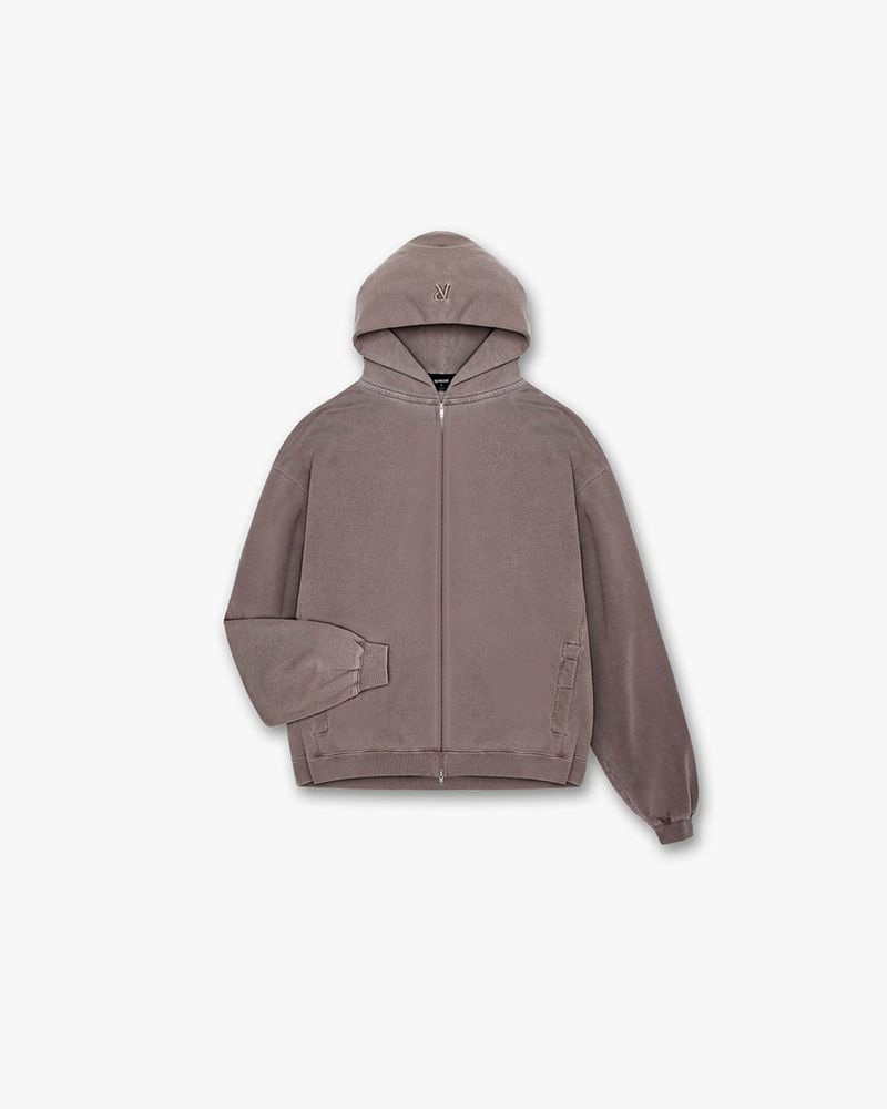 Pánské Mikina s Kapucí Represent Initial Zip Taupe | CZ-WEPRB1936