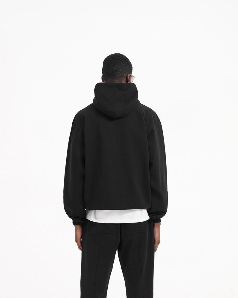 Pánské Mikina s Kapucí Represent Initial Černé | CZ-JTHBD7840