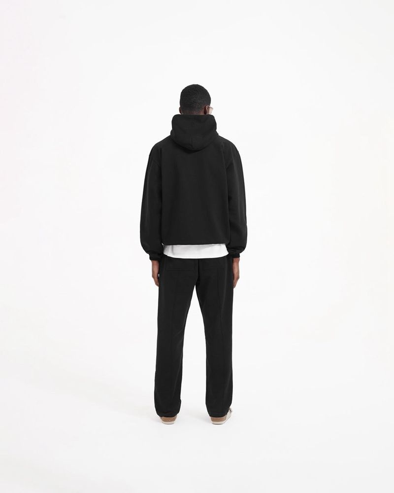 Pánské Mikina s Kapucí Represent Initial Černé | CZ-JTHBD7840