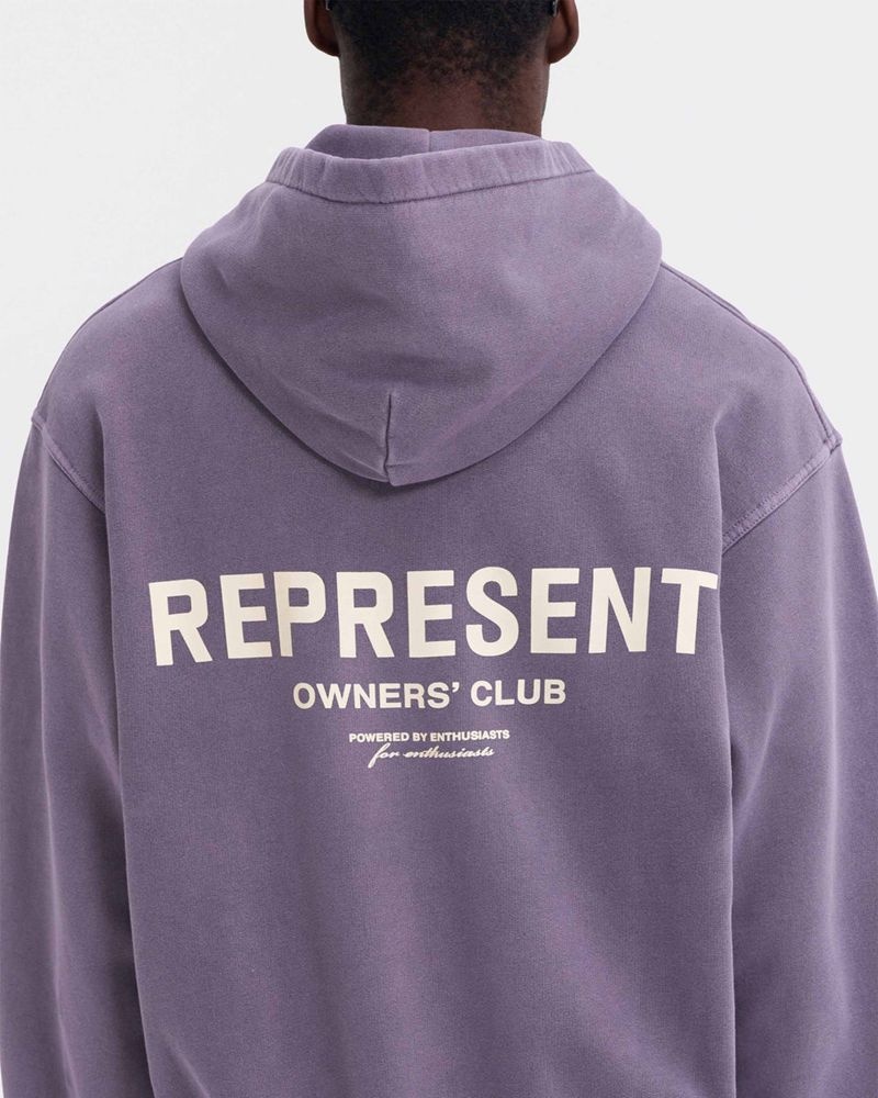 Pánské Mikina s Kapucí Represent Owners Club Zip Violet  | CZ-BQGCA7465