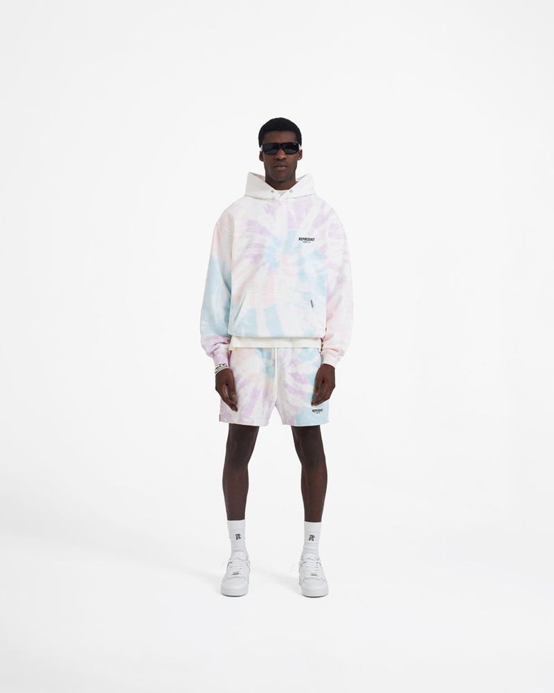 Pánské Mikina s Kapucí Represent Owners Club Světle Blankyt Světle Růžové | CZ-QRDVJ5810