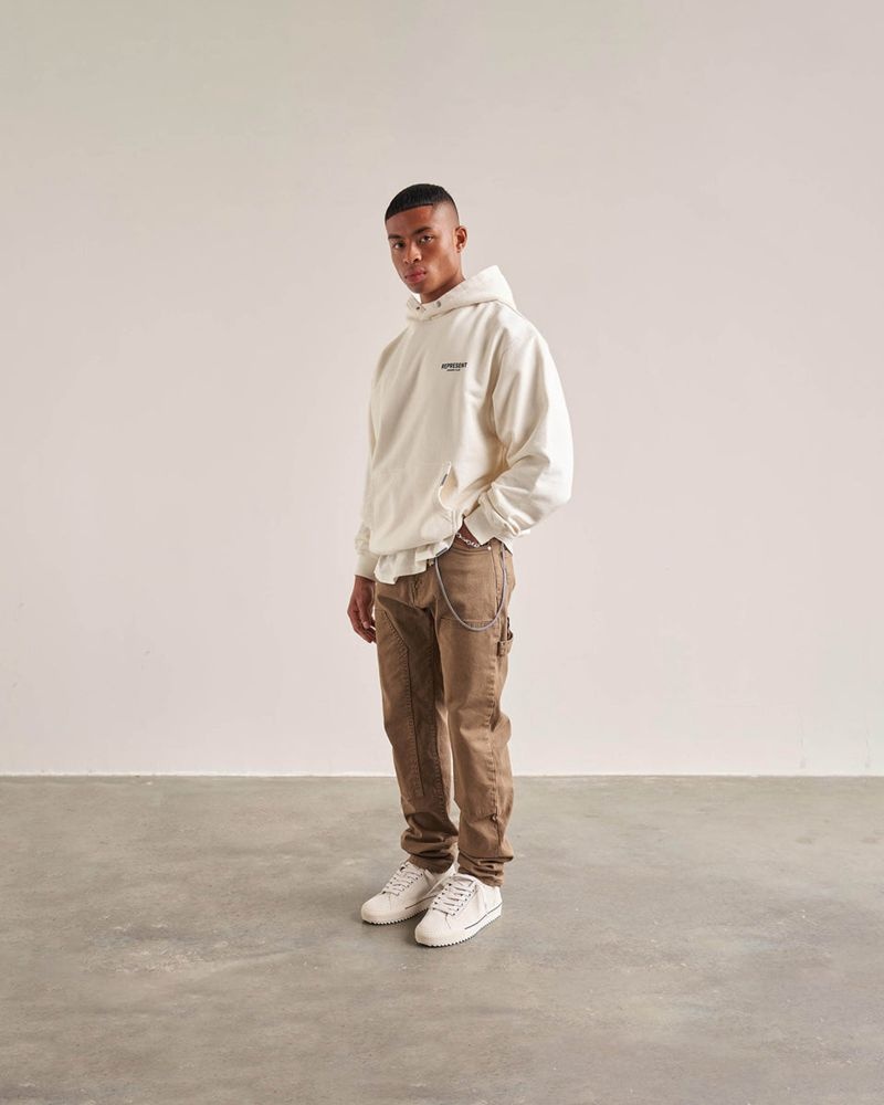 Pánské Mikina s Kapucí Represent Owners Club Bílé | CZ-JMILB9701