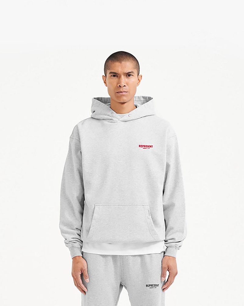 Pánské Mikina s Kapucí Represent Owners Club Šedé Červené | CZ-HFTSU4125