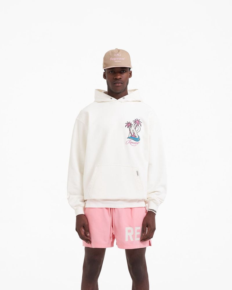 Pánské Mikina s Kapucí Represent Resort Bílé | CZ-OCAFM2904