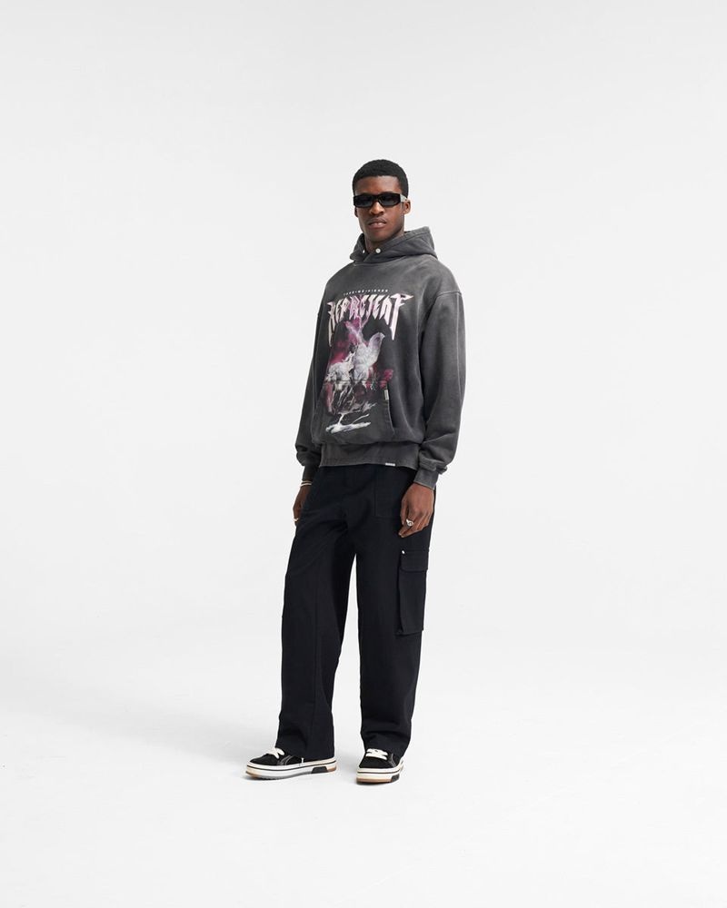 Pánské Mikina s Kapucí Represent Take Me Higher Šedé | CZ-EHCBX3165