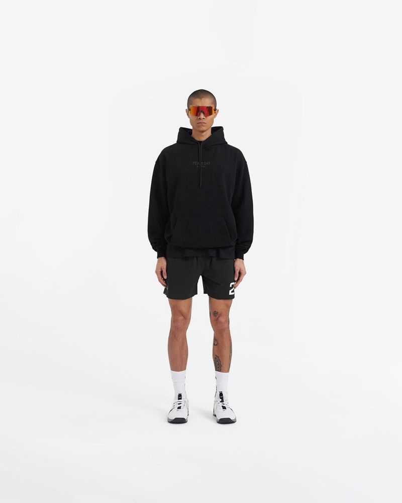 Pánské Mikina s Kapucí Represent Team 247 Oversized X Marchon Černé | CZ-XPFGJ2503