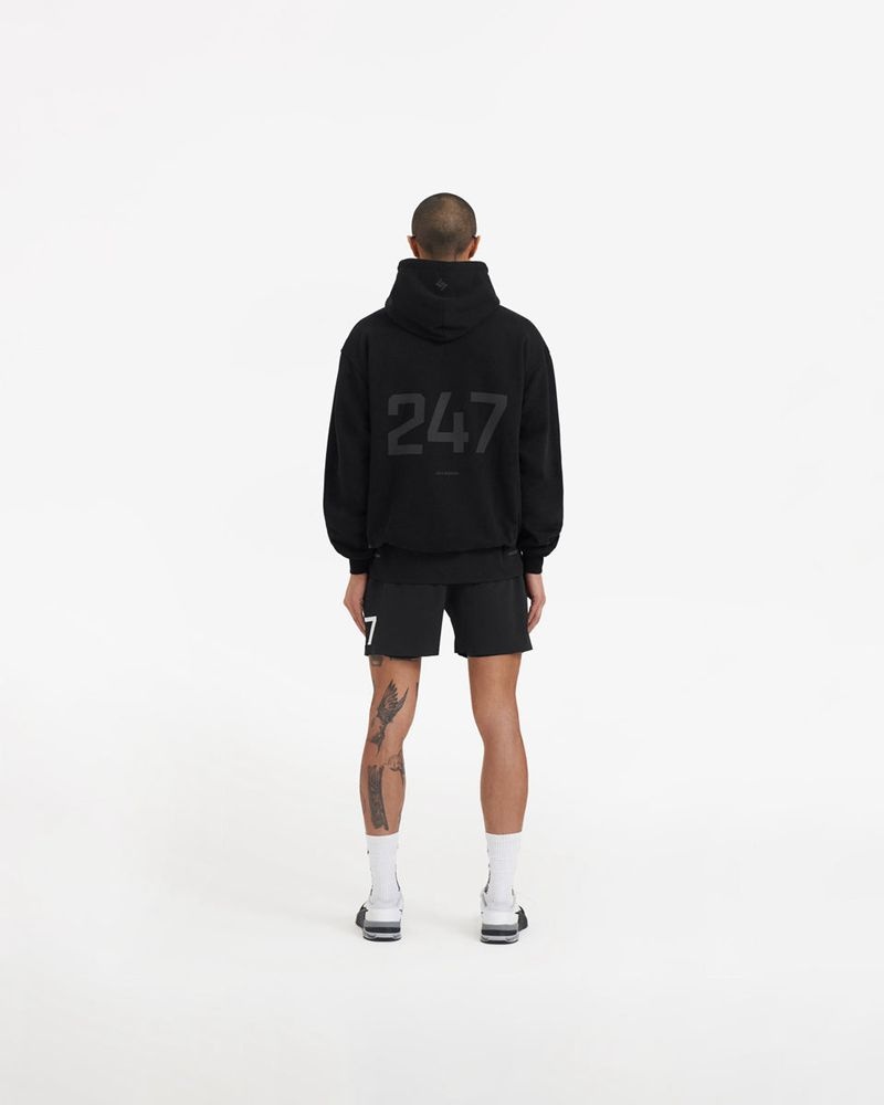 Pánské Mikina s Kapucí Represent Team 247 Oversized X Marchon Černé | CZ-XPFGJ2503