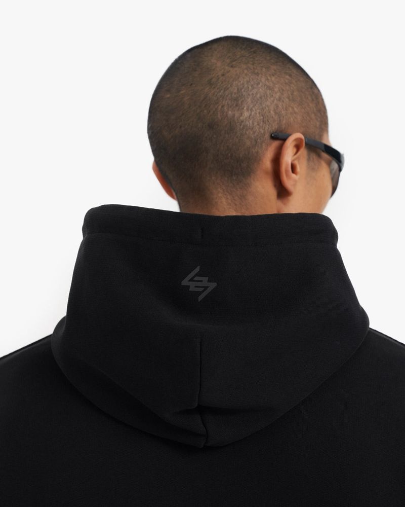 Pánské Mikina s Kapucí Represent Team 247 Oversized X Marchon Černé | CZ-XPFGJ2503