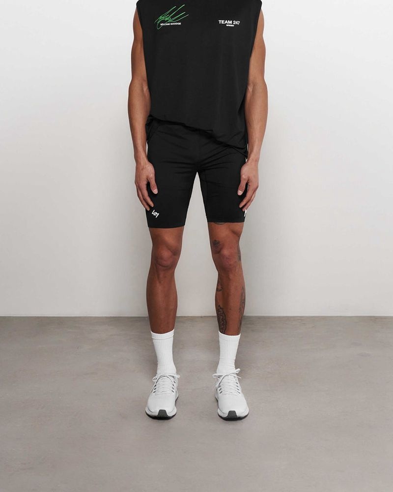 Pánské Punčochové Kalhoty Represent Team 247 Half Černé | CZ-BVZAM9178