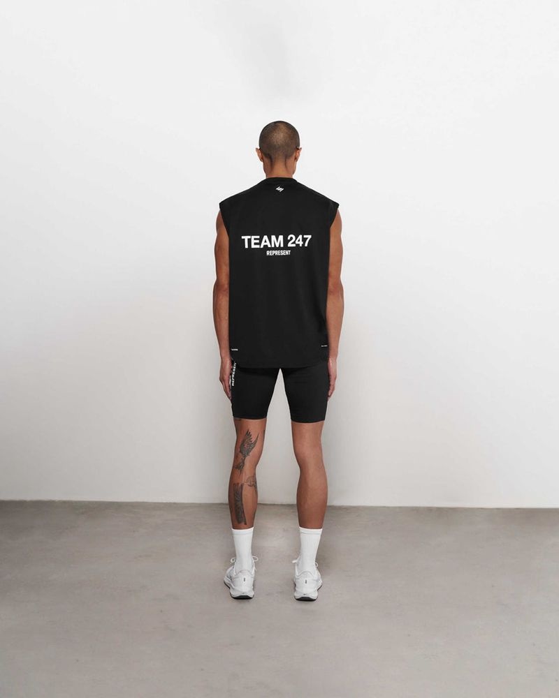 Pánské Punčochové Kalhoty Represent Team 247 Half Černé | CZ-BVZAM9178