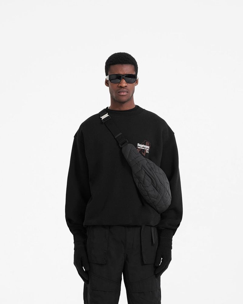 Pánské Svetr Represent Design Studios Černé | CZ-WDHGF9162