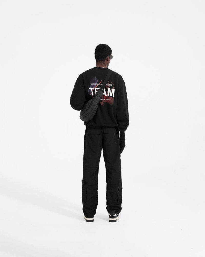 Pánské Svetr Represent Design Studios Černé | CZ-WDHGF9162