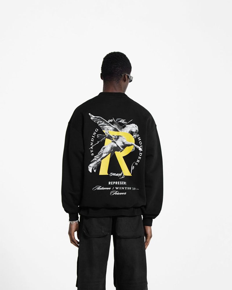 Pánské Svetr Represent Giants Černé | CZ-RZPMO1269