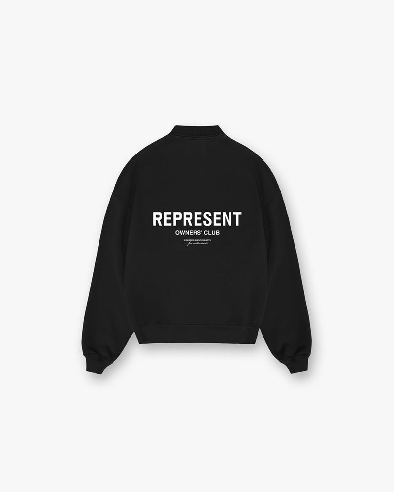 Pánské Svetr Represent Owners Club Long Sleeve Polo Černé | CZ-BVLCY1246