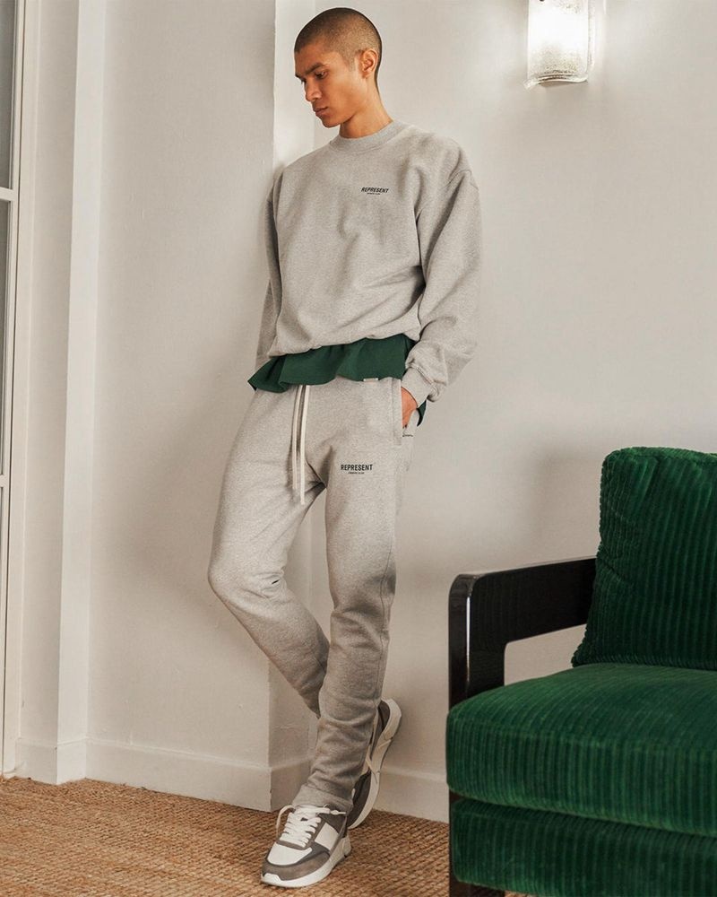 Pánské Svetr Represent Owners Club Šedé Zelene | CZ-HZSMG5619