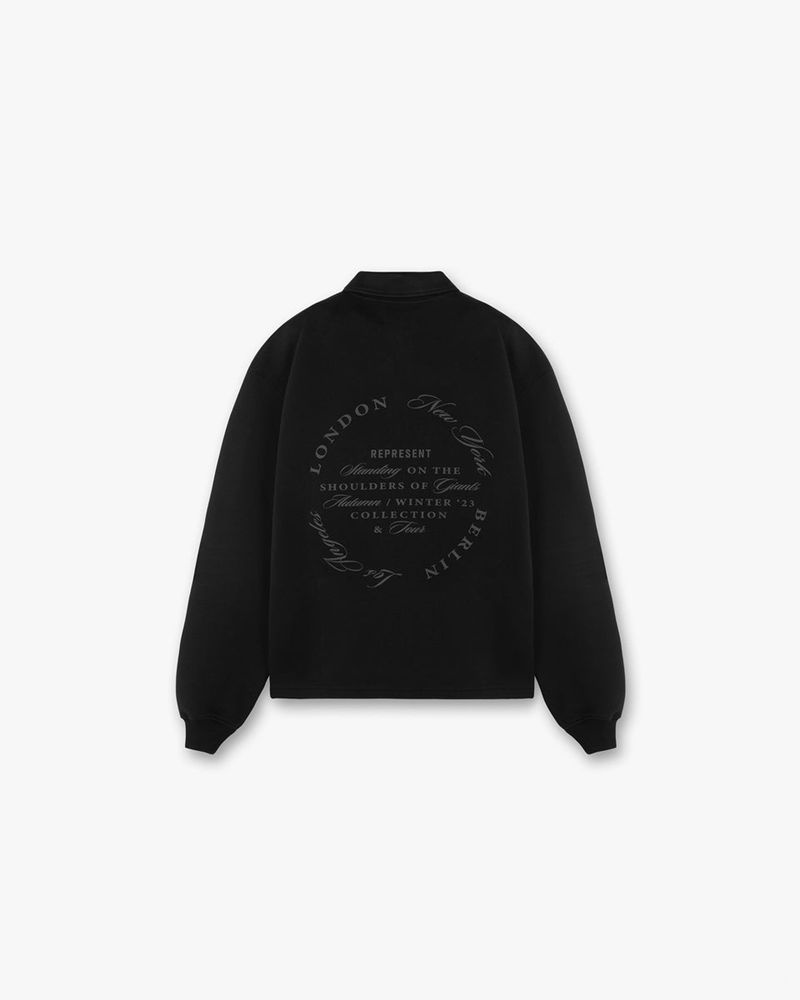 Pánské Svetr Represent Season Tour Quarter Zip Černé | CZ-HXYTB1642