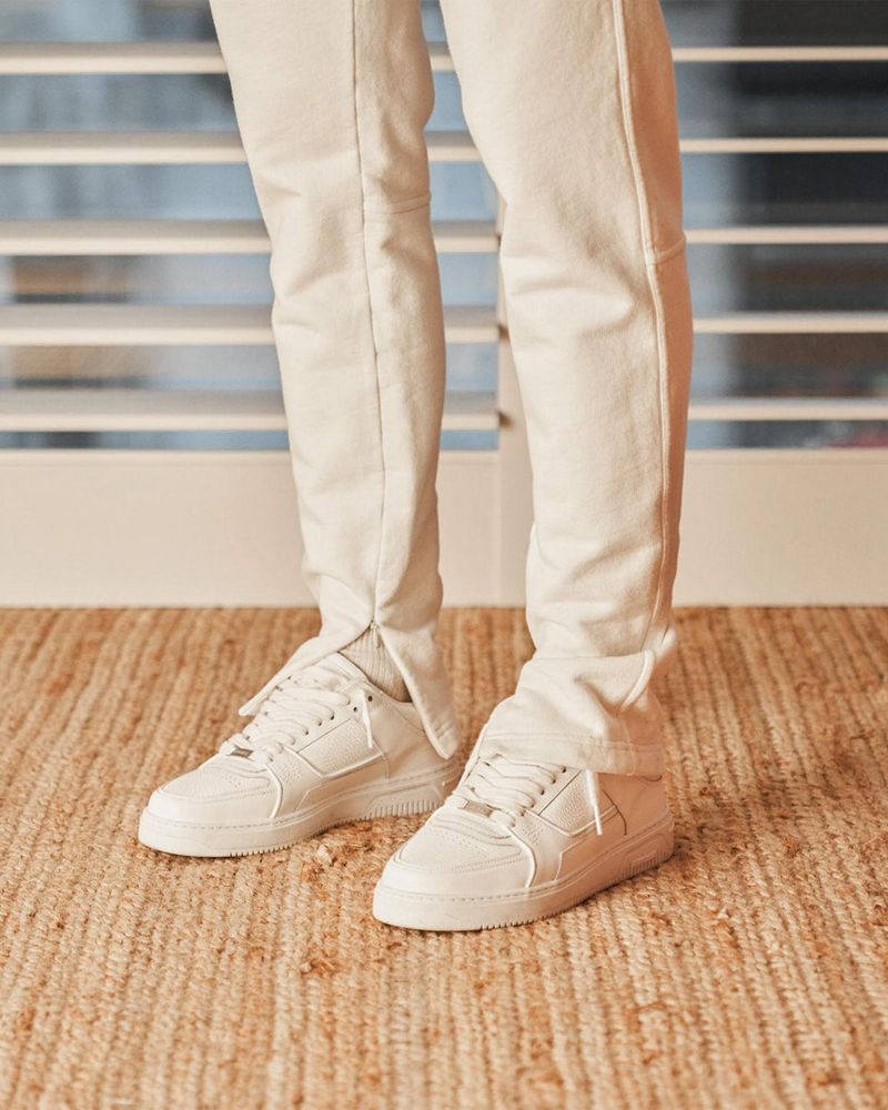 Pánské Teplákové Kalhoty Represent Owners Club Zip Bílé | CZ-UPJSX2698