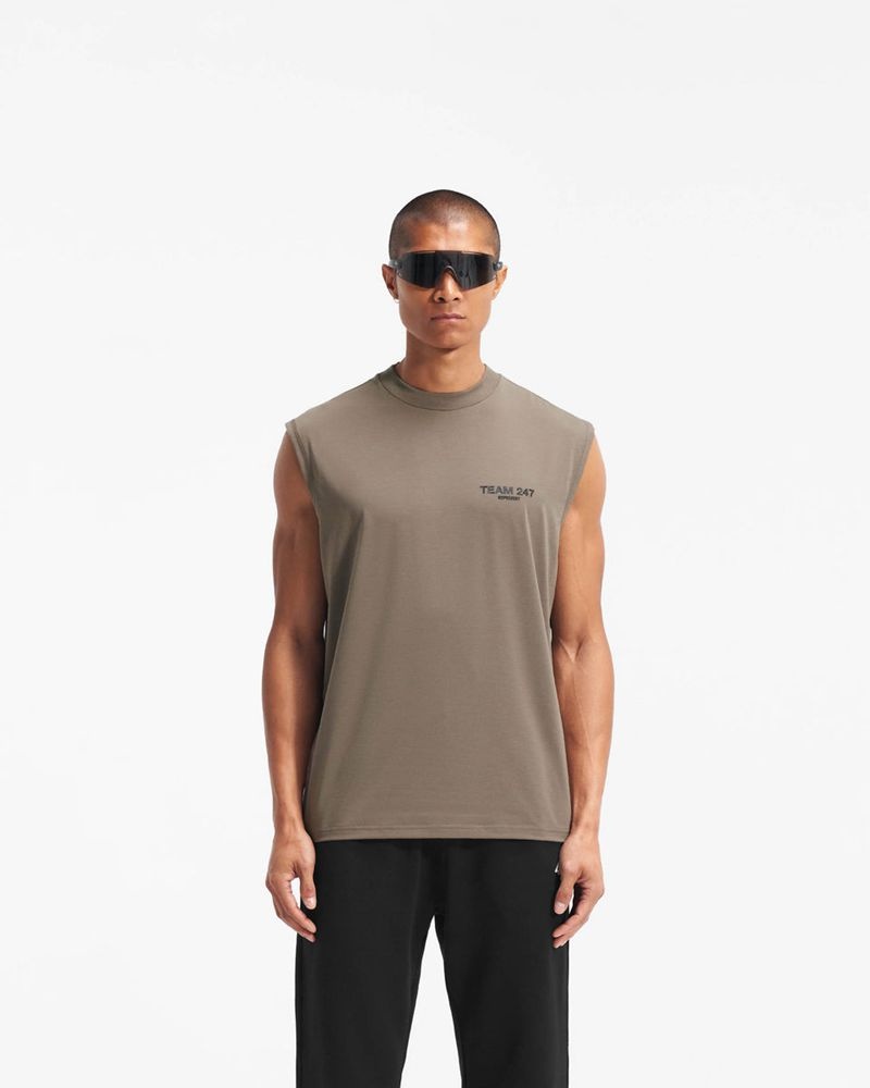 Pánské Tílko Represent 247 Team Oversized Taupe | CZ-TLQBG9615