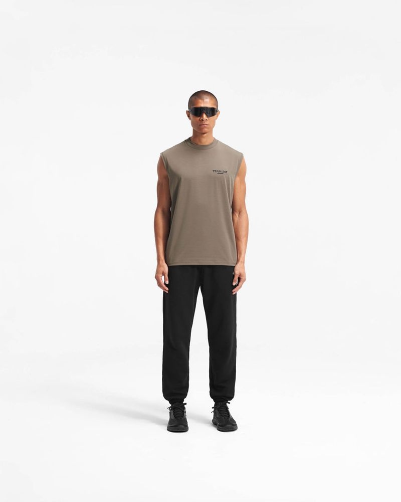 Pánské Tílko Represent 247 Team Oversized Taupe | CZ-TLQBG9615