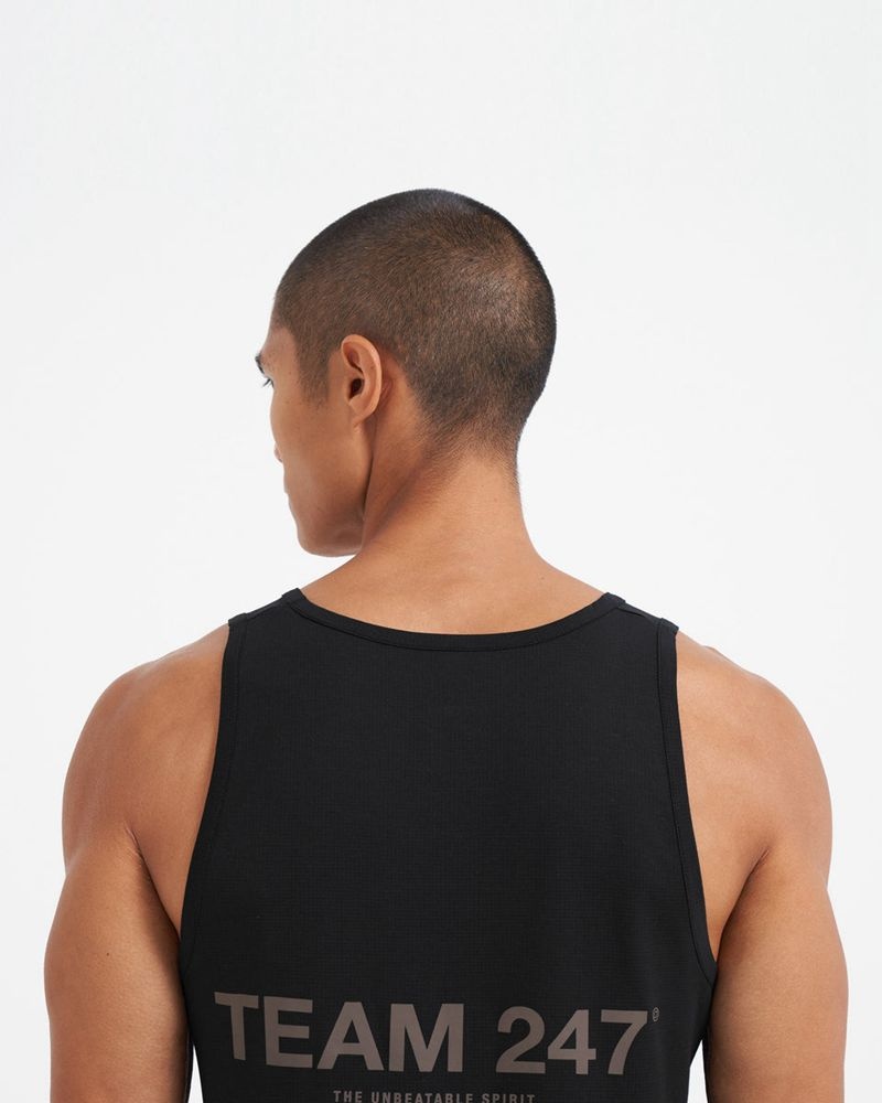 Pánské Tílko Represent 247 Team Run Černé | CZ-ZVQEO0587