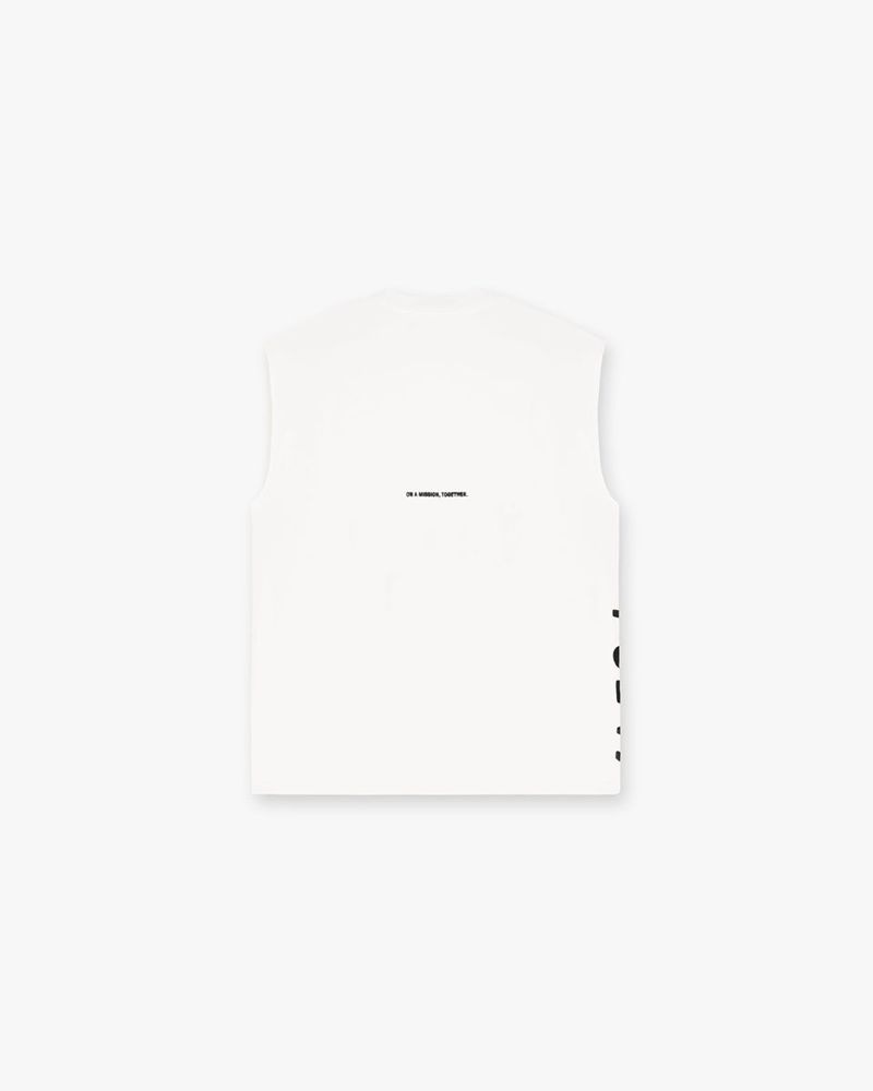 Pánské Tílko Represent 247 X Puresport Oversized Bílé | CZ-PLUTA4280