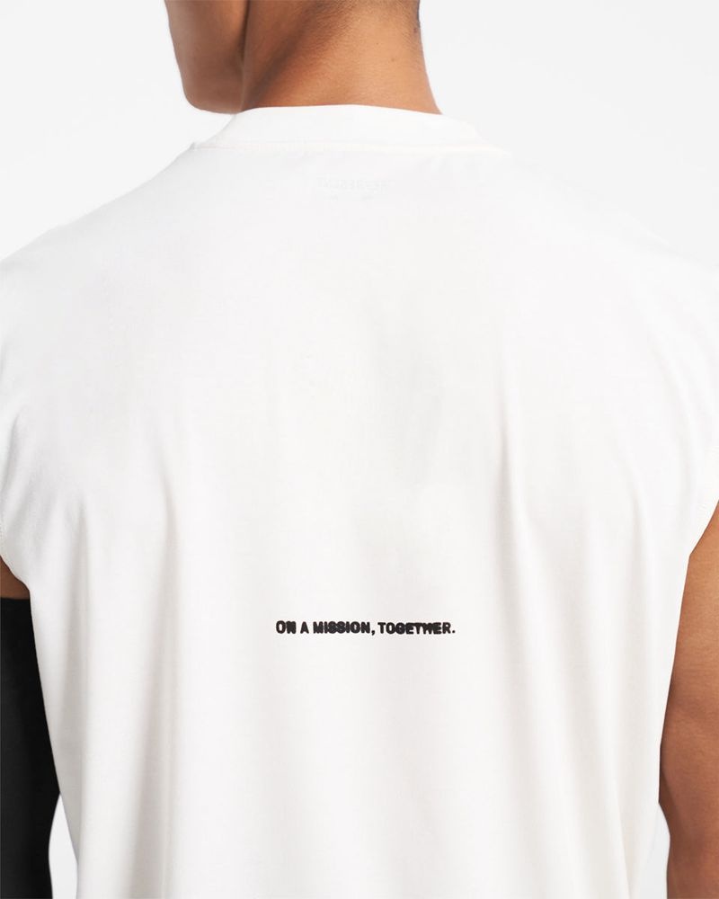 Pánské Tílko Represent 247 X Puresport Oversized Bílé | CZ-PLUTA4280