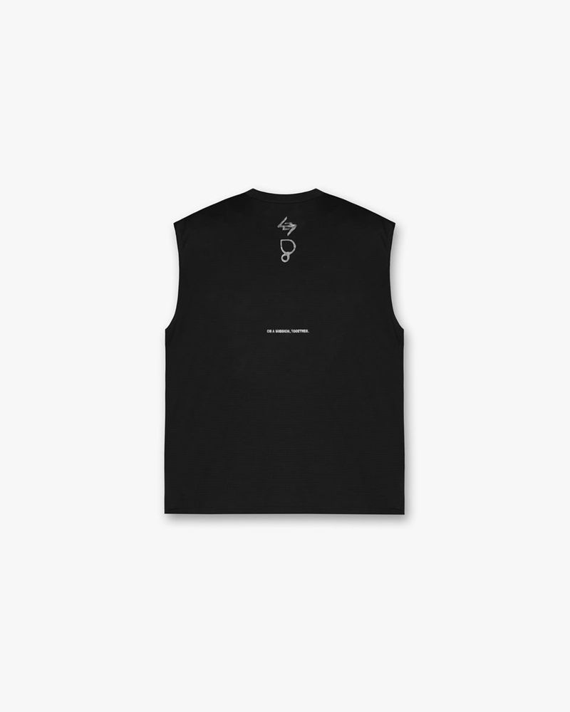 Pánské Tílko Represent 247 X Puresport Oversized Černé | CZ-WGVJB5923