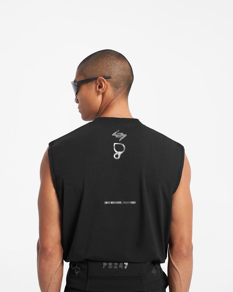 Pánské Tílko Represent 247 X Puresport Oversized Černé | CZ-WGVJB5923