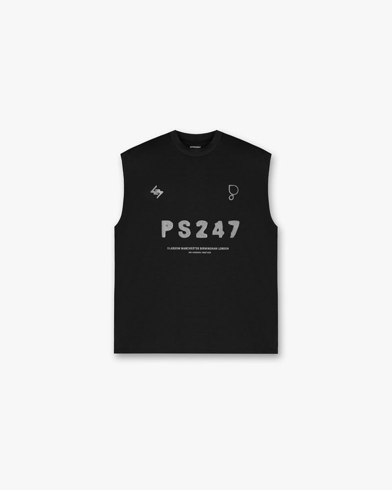Pánské Tílko Represent 247 X Puresport Oversized Černé | CZ-WGVJB5923