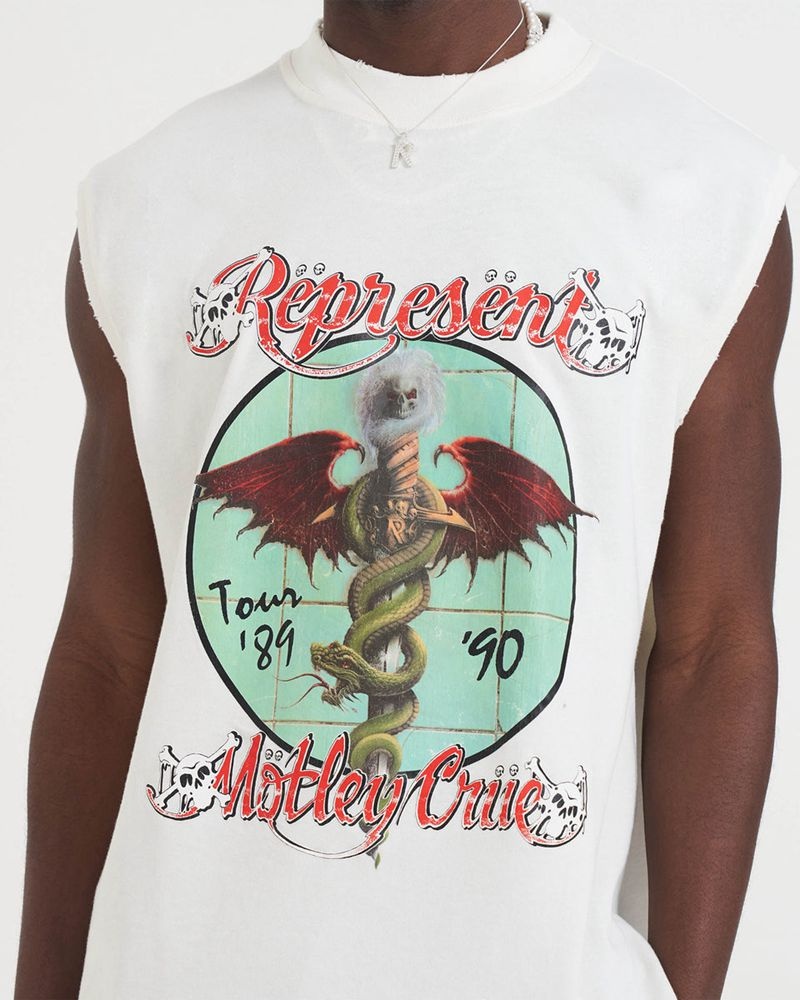 Pánské Tílko Represent Motley Crue Dr Feelgood Bílé | CZ-YNTUF6120