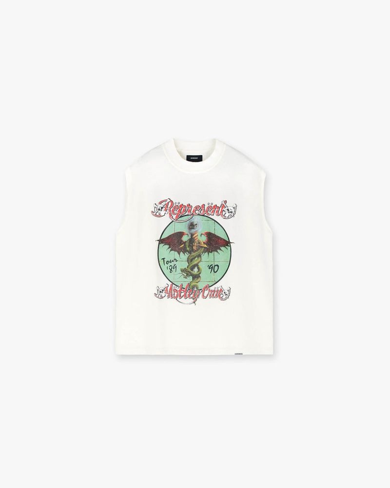 Pánské Tílko Represent Motley Crue Dr Feelgood Bílé | CZ-YNTUF6120