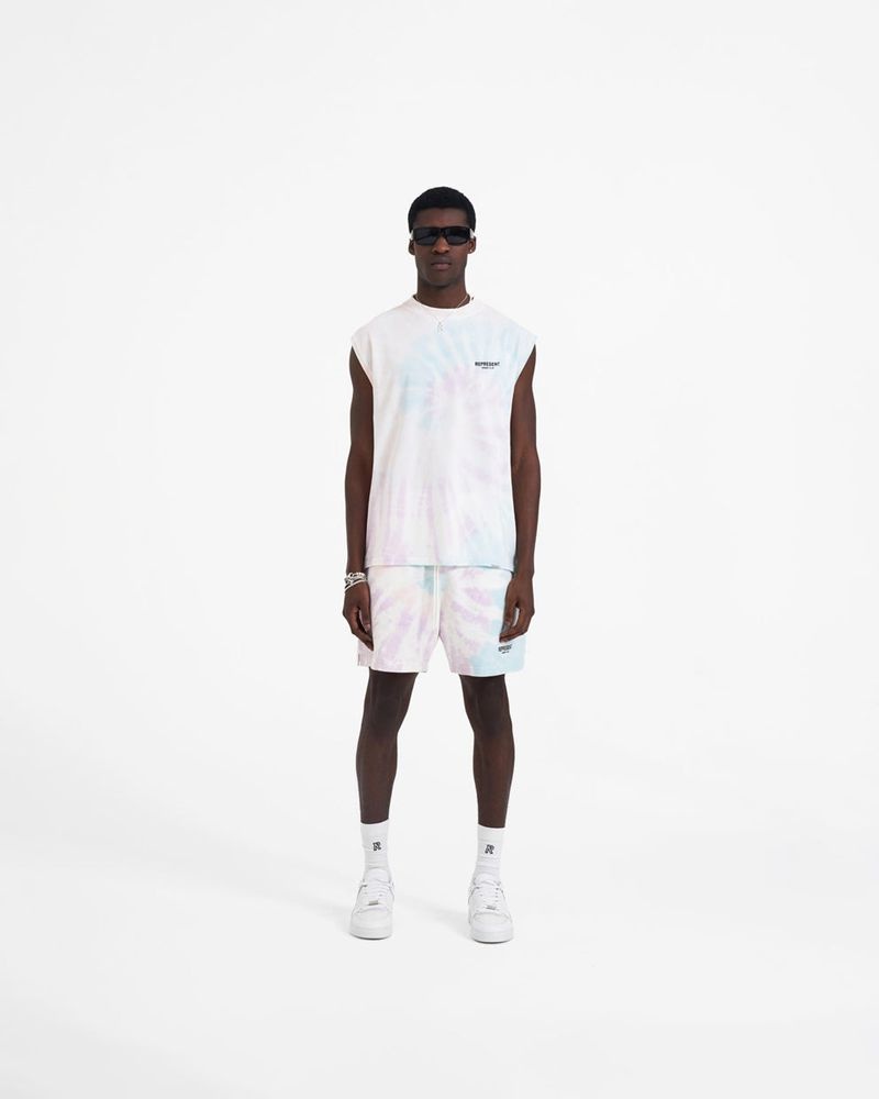 Pánské Tílko Represent Owners Club Bílé Světle Blankyt Světle Růžové | CZ-DFOYV7630