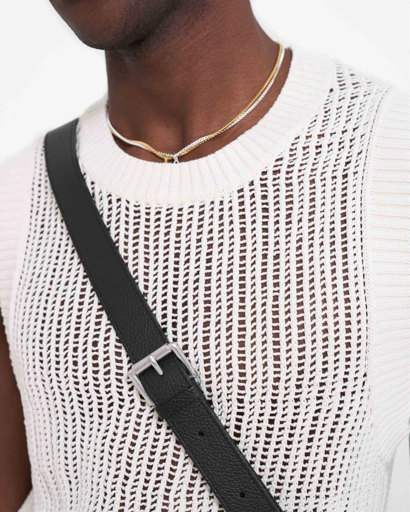 Pánské Tílko Represent Pletené Krém | CZ-HRWNJ9430