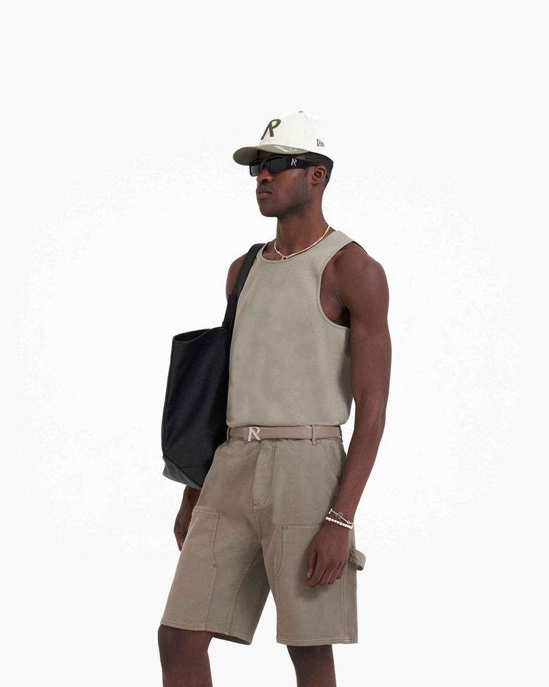 Pánské Tílko Represent Slim Fit Hnědožlutý | CZ-WPZUK0864