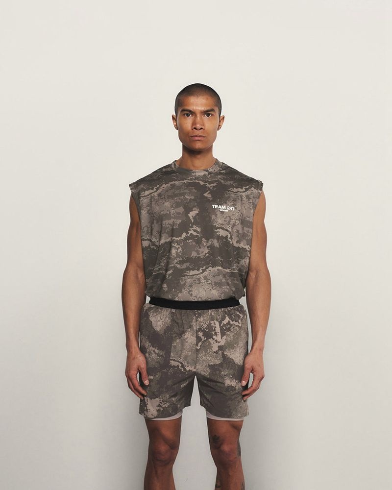 Pánské Tílko Represent Team 247 Oversized Maskáčové | CZ-SWIYO4520